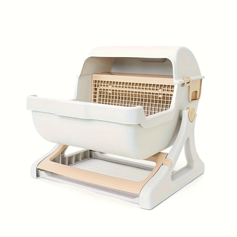 Lazy Cat Litter Box No Scoop Odor Proof Leak Proof