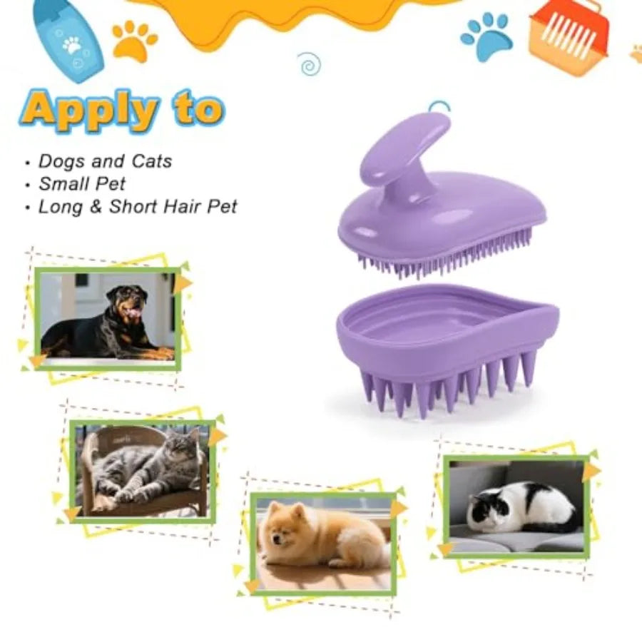Premium Silicone Dog Grooming Brush For Bath And Massage Care