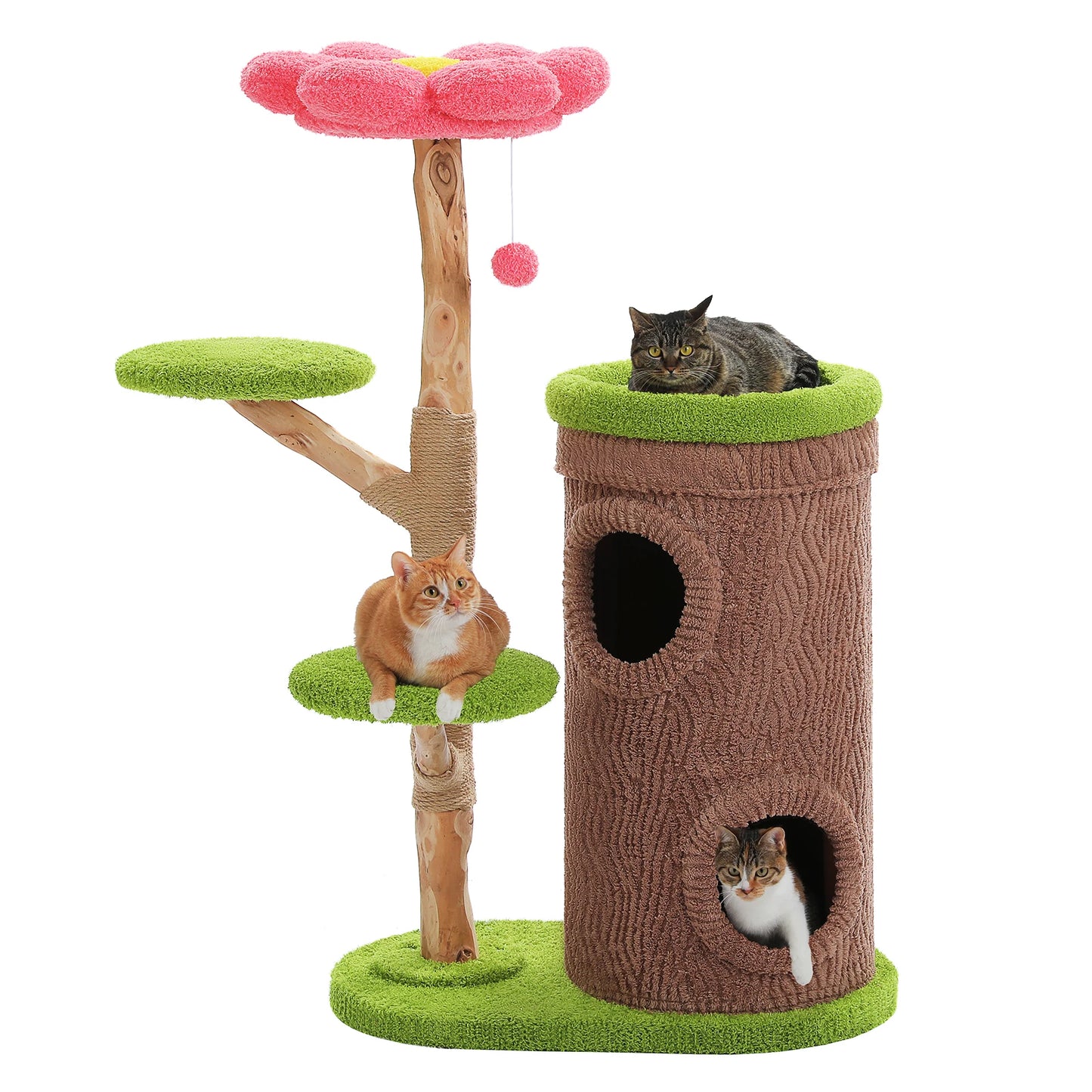PAWZ Road Large Cat Tree Tower With 4 Luxurious Condos