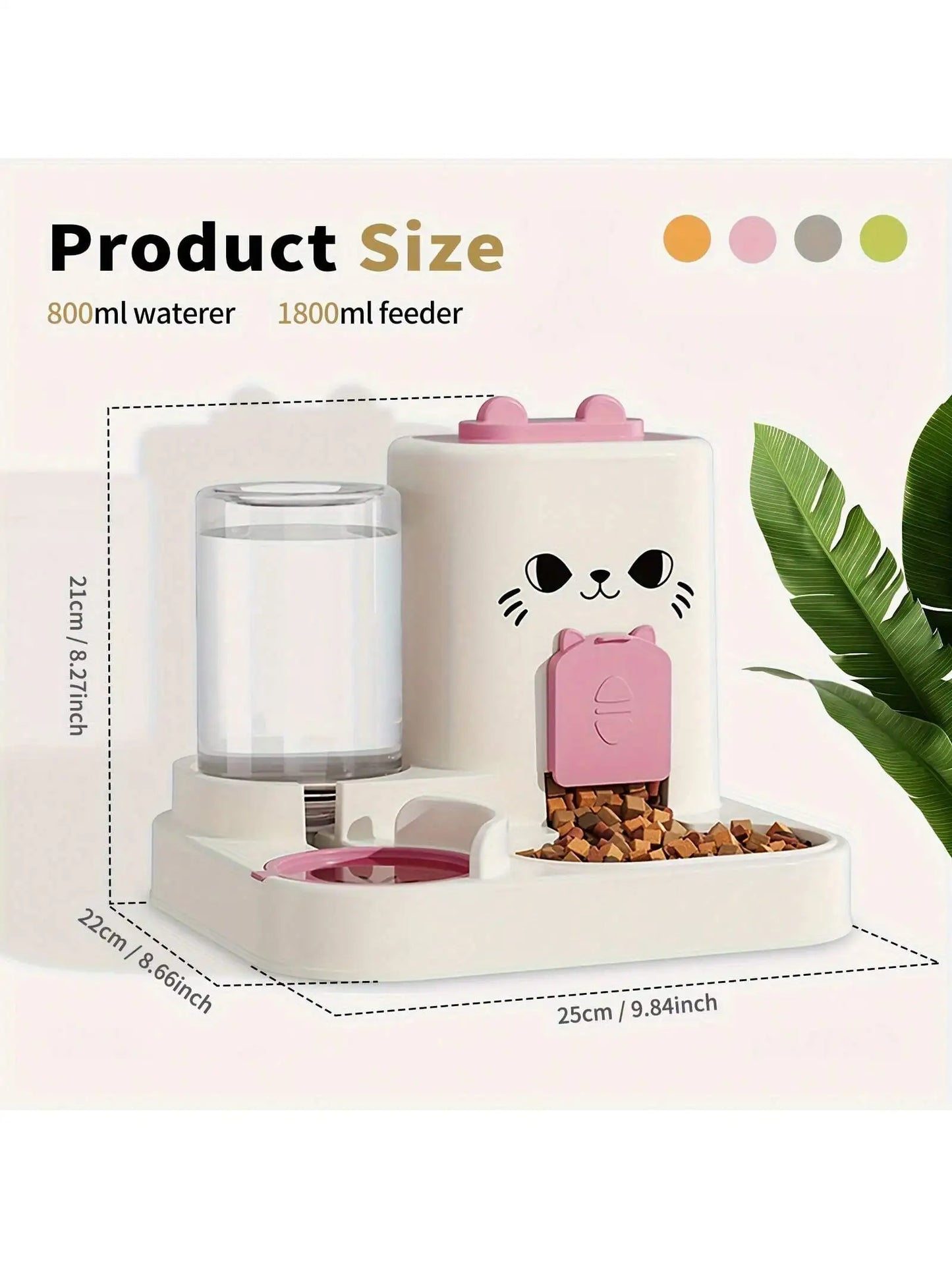 2-In-1 Cat Food And Water Dispenser All-In-One Auto Feeder