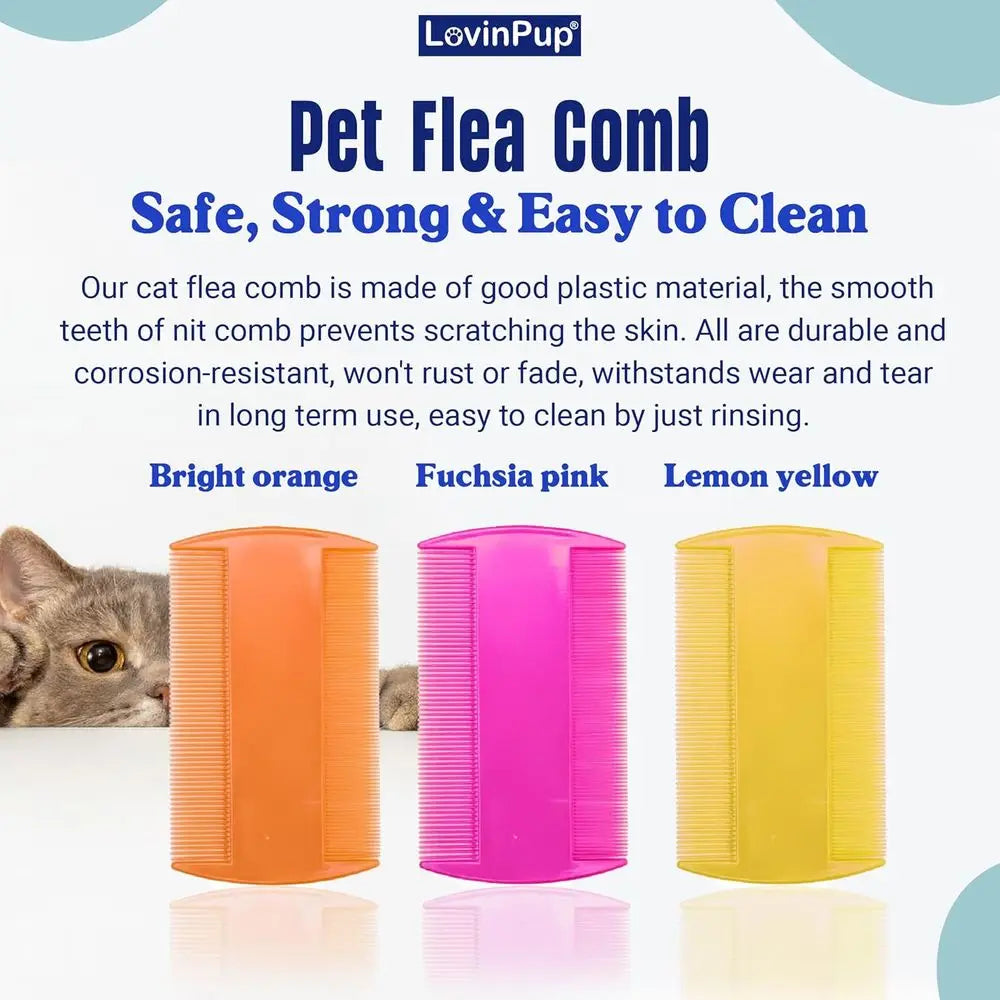 Pet Lea Comb Dogs And Cats 3 Pack Gentle LineTooth