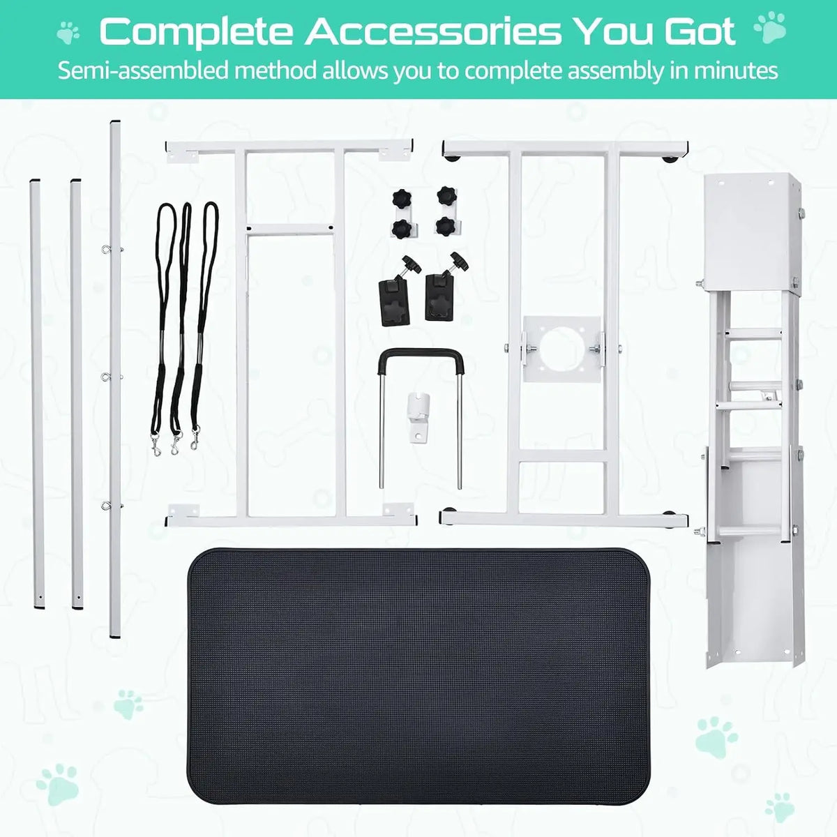 Garvee Electric Pet Grooming Table With Adjustable Stainless Steel Arm