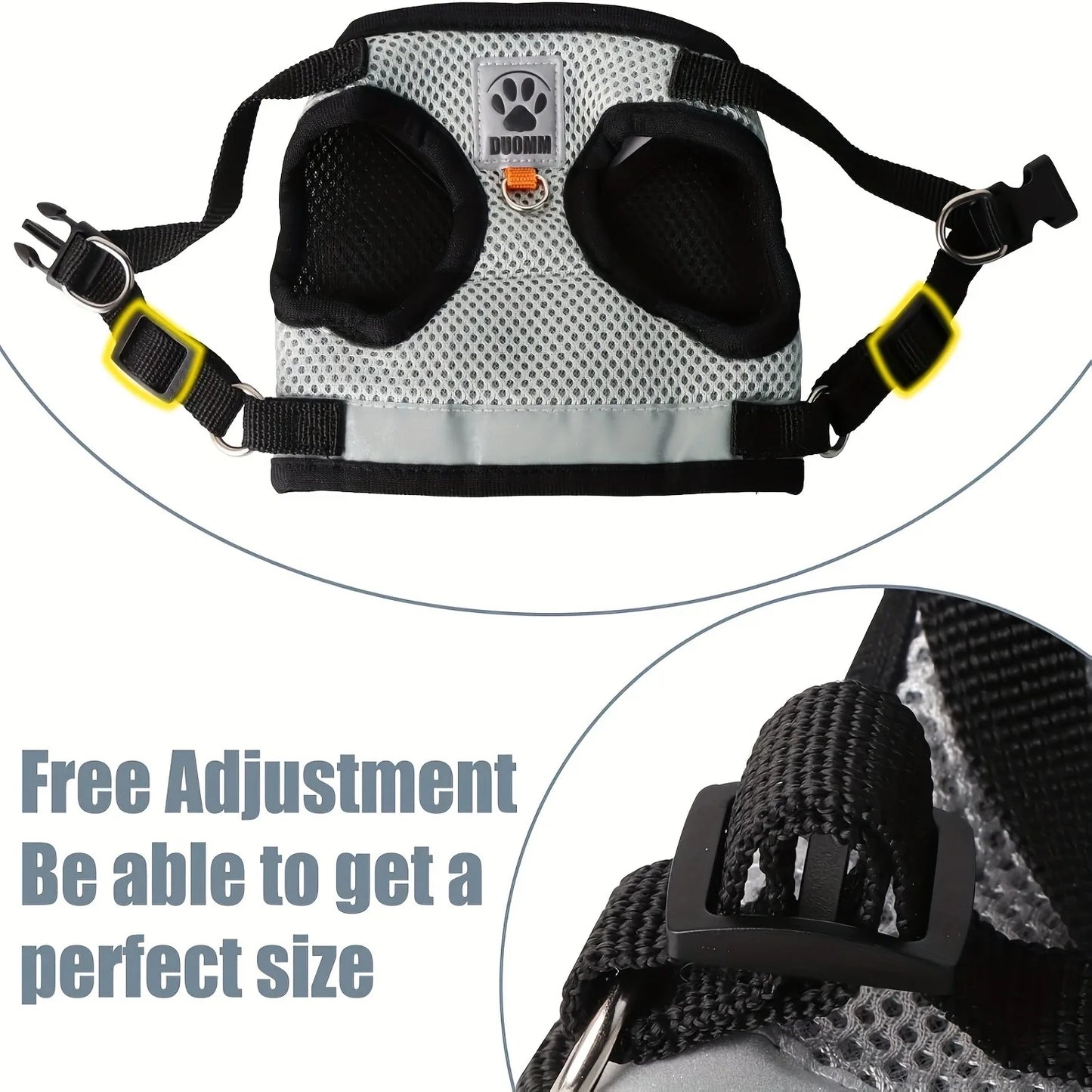 Cats Pet Collar and Harness Kitten Accessories Set