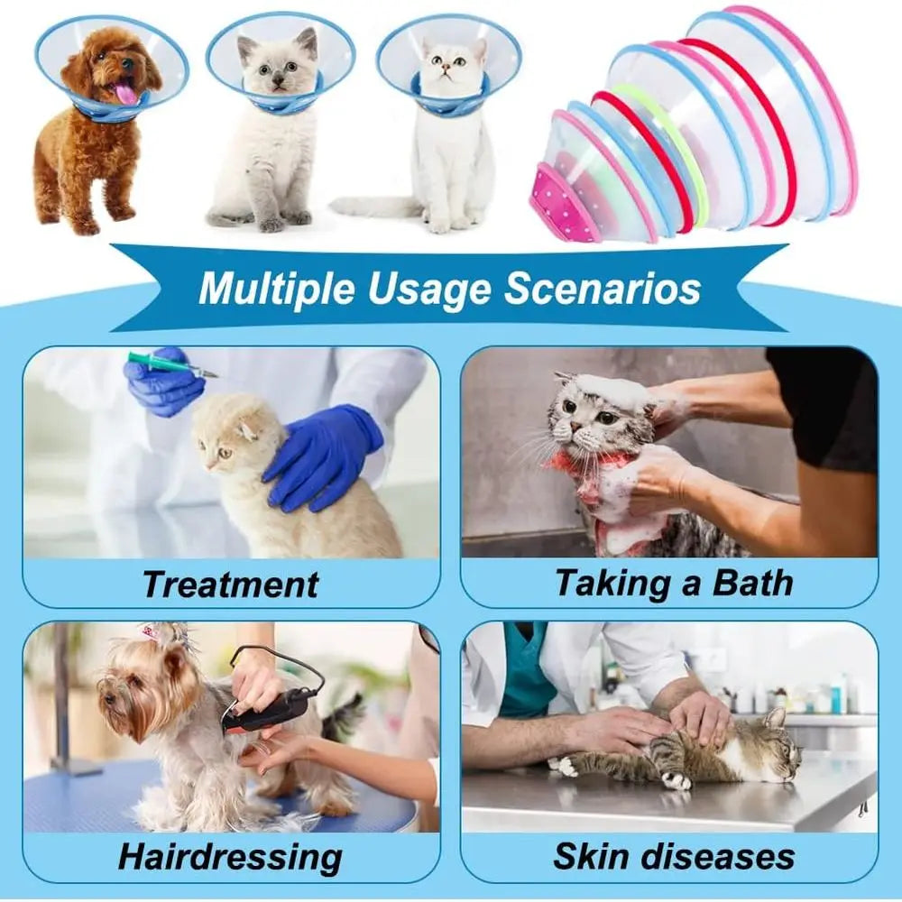 Adjustable Pet Cone Recovery Collar For Small Dogs And Puppies