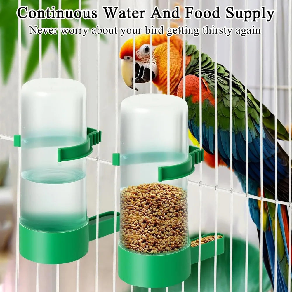 Lamoutor 4 Piece Plastic Bird Water Feeder Clip For Cages