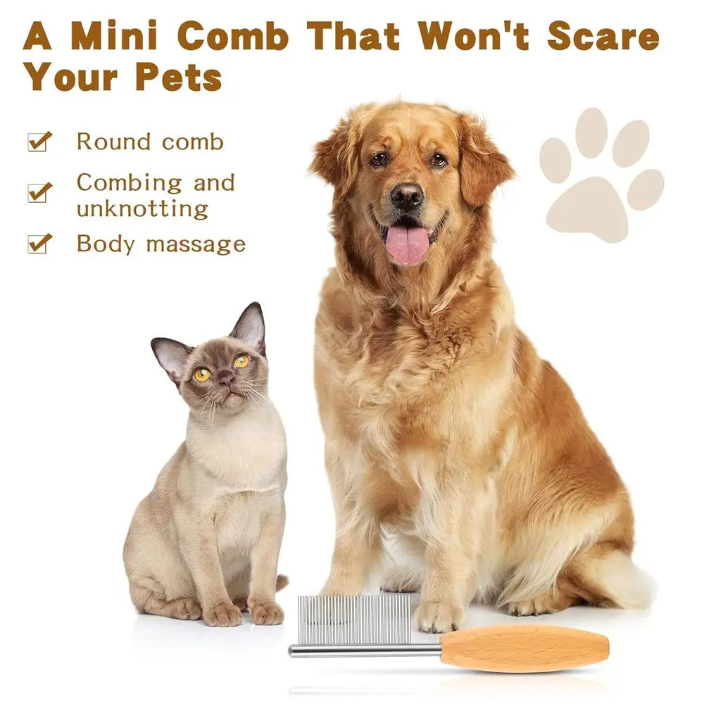 Pet Combing and Finishing Metal Comb for Dogs Grooming Tool