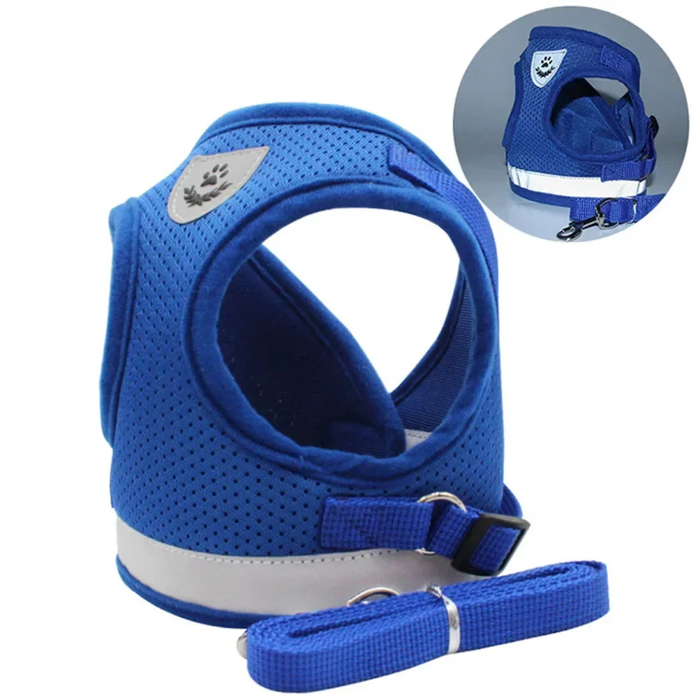 CAIBAN Cat Harness Leash Set Reflective Escape Proof Nylon Vest