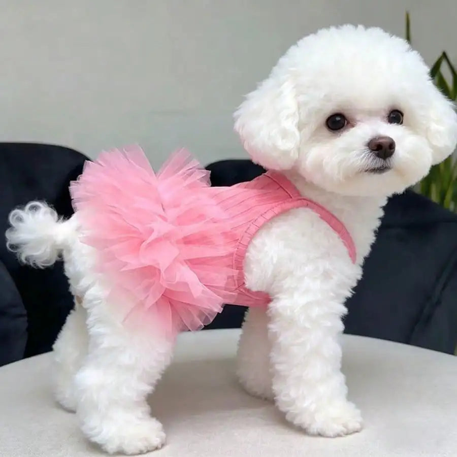 Elegant Pet Dog Tutu Dress For Festive Parties And Special Occasions