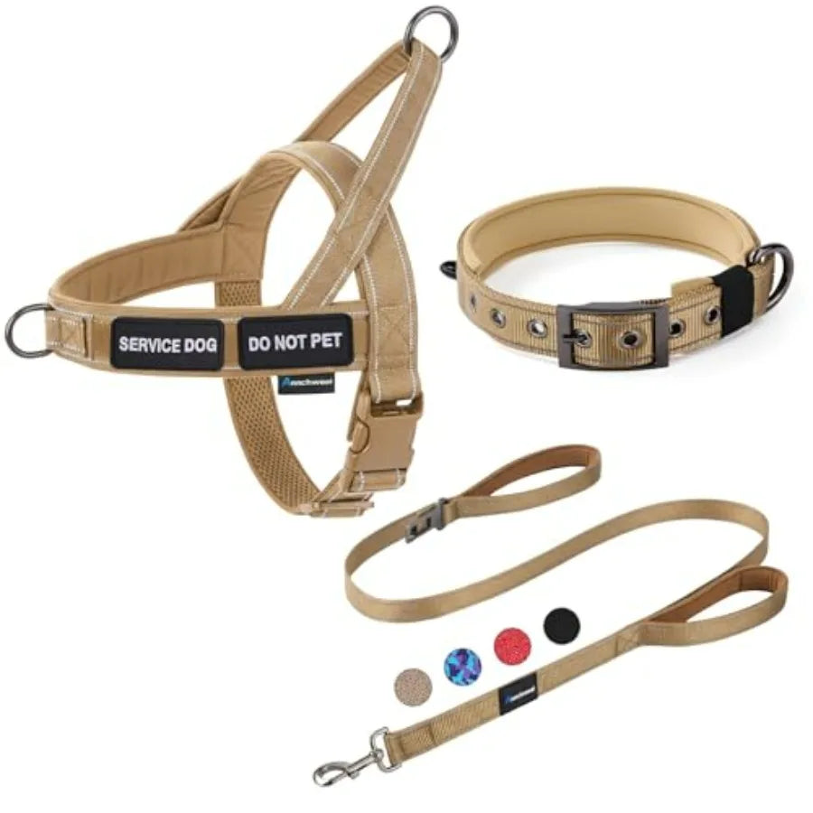 No Pull Dog Harness And Leash Heavy Duty Double Handle