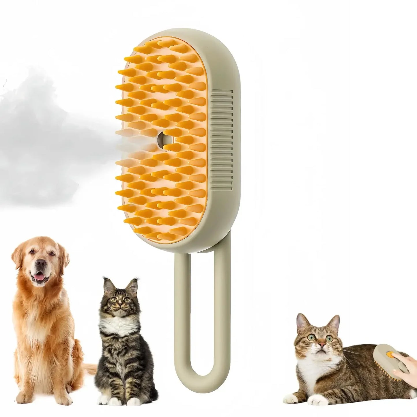 Cat Dog Steam Brush 3 In 1 Massaging Grooming Comb