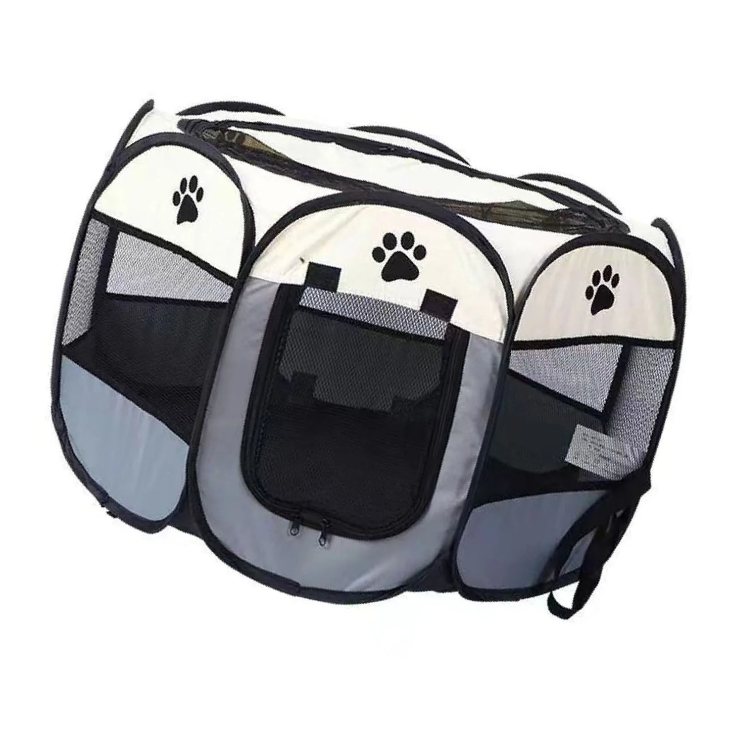 TOPINCN Portable Dog Crate Breathable Foldable Kennel For Pets