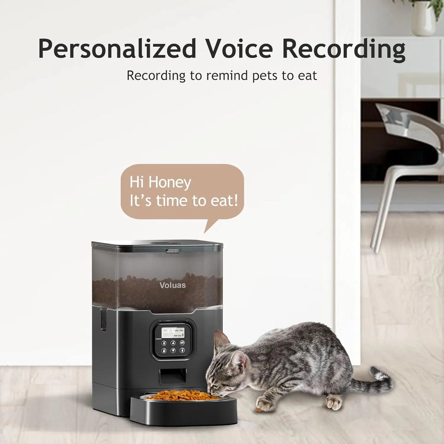 Automatic Cat Feeder With Timer For 4 Meals Per Day