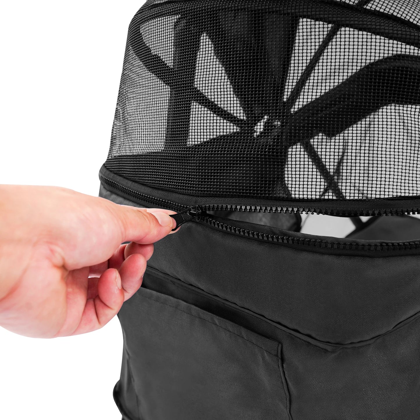 Foldable Pet Travel Cart With Water Cup Holder And Handle