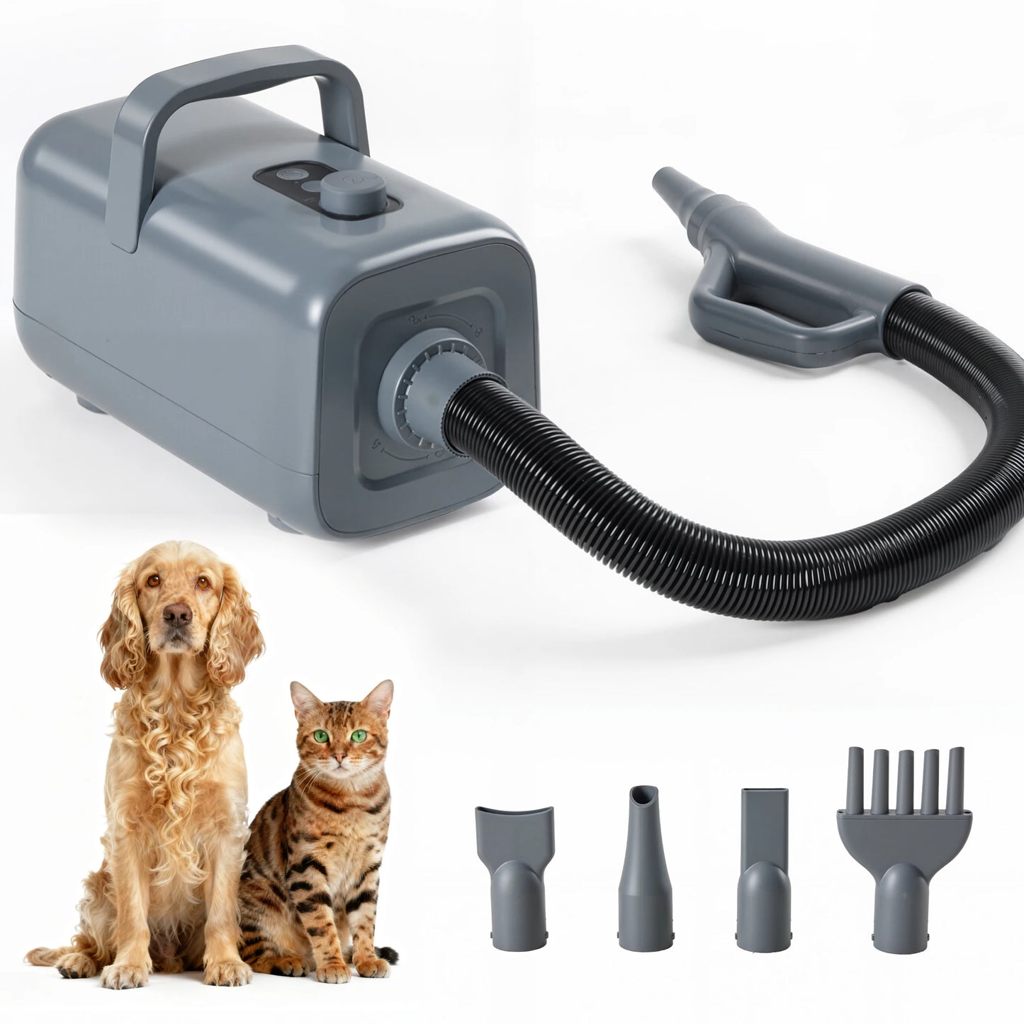 Low Noise Dog Grooming Vacuum Dryer With Adjustable Nozzles
