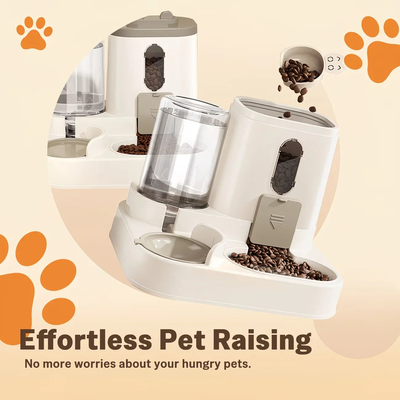 2 In 1 Premium Water Dispenser Feeder Bowl For Pets