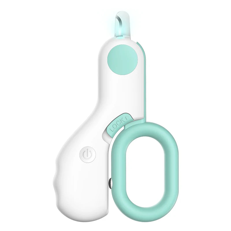 LED Light Pet Nail Clippers With Safety Lock Grooming Tool