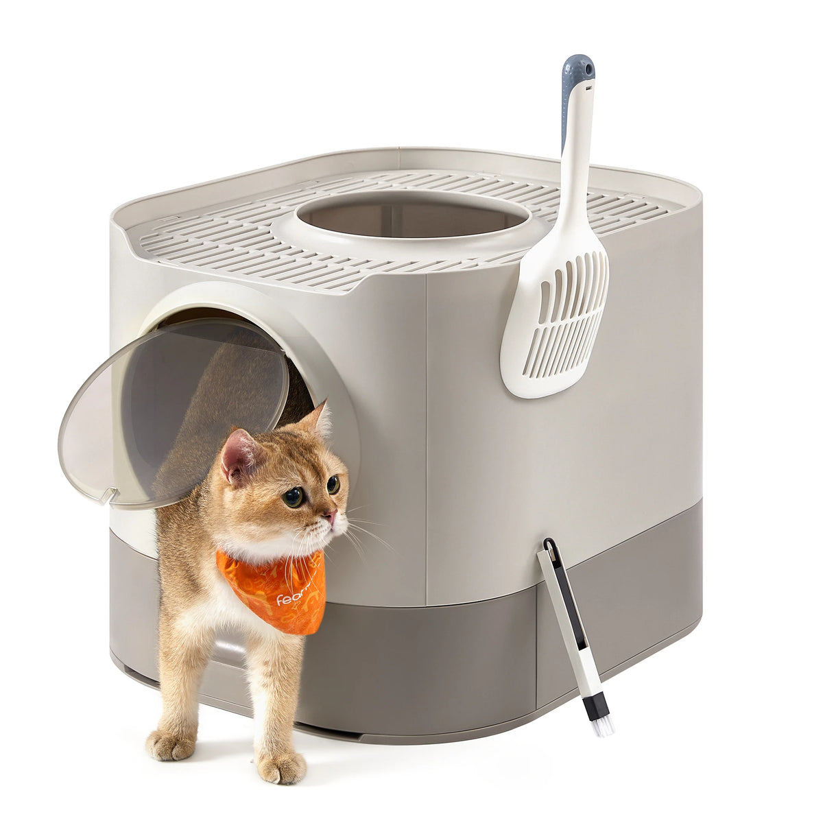 Feandrea Enclosed Litter Box With Lid And Slide Out Tray