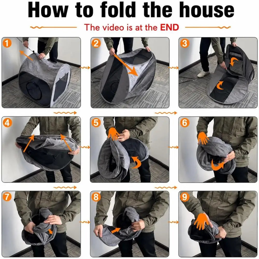 Gray Cat Playpen For Indoor And Outdoor Use Pet Enclosure