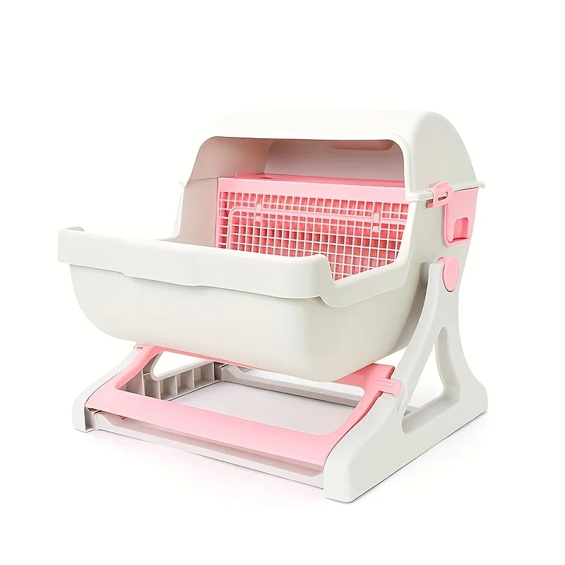 Lazy Cat Litter Box No Scoop Odor Proof Leak Proof