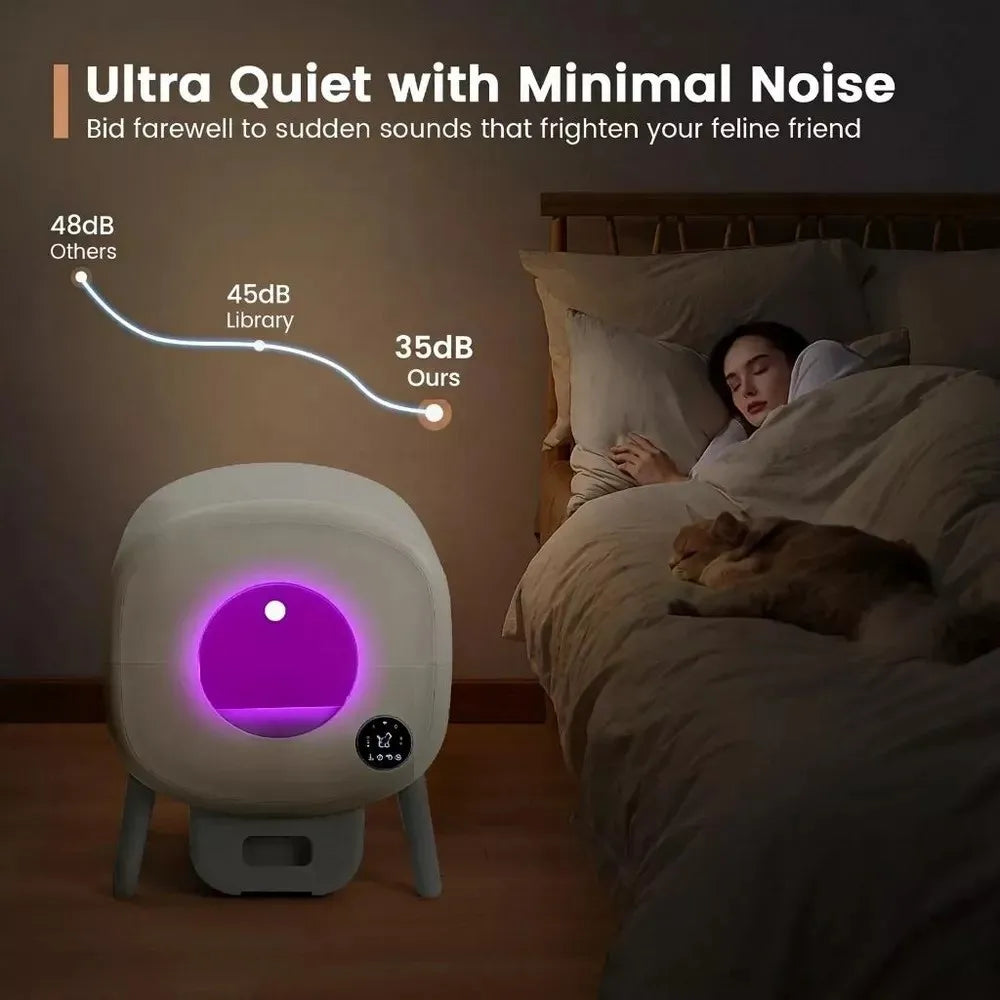 Self Cleaning Cat Litter Box With App Control And Protection