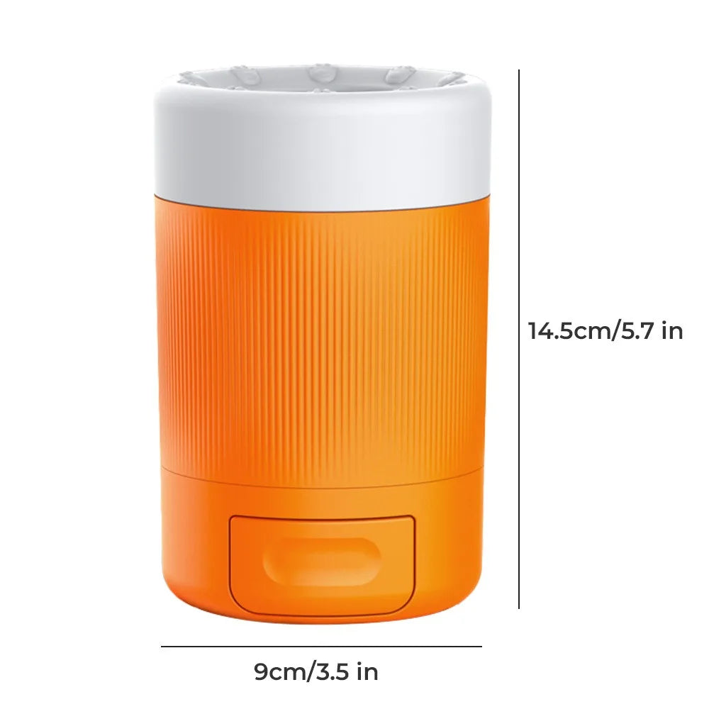 Portable Dog Paw Washer Cup With Silicone Brush