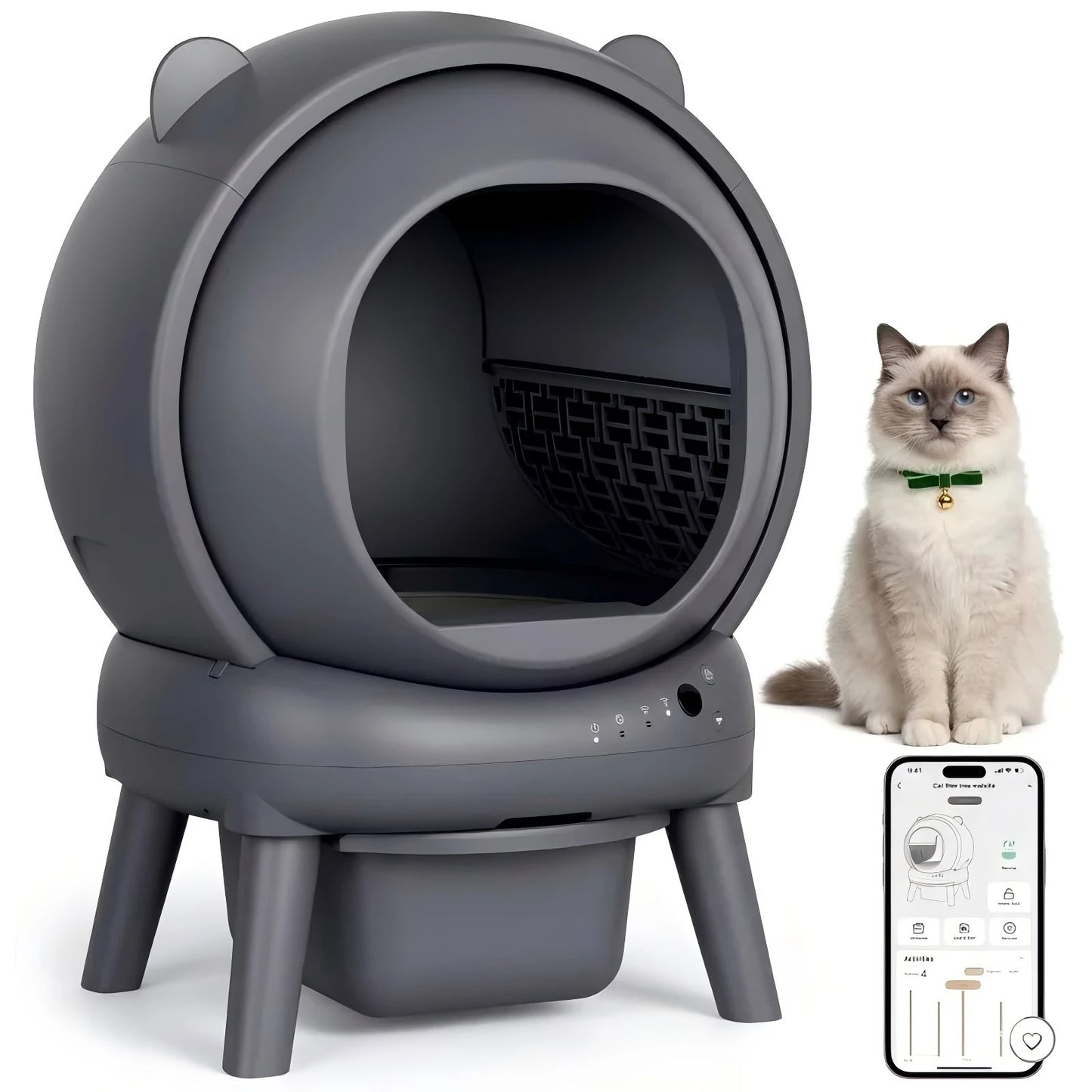Smart Self Cleaning Litter Box For Multiple Cats With App