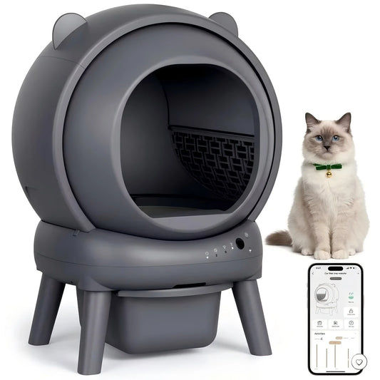 Smart Self Cleaning Litter Box For Multiple Cats With App