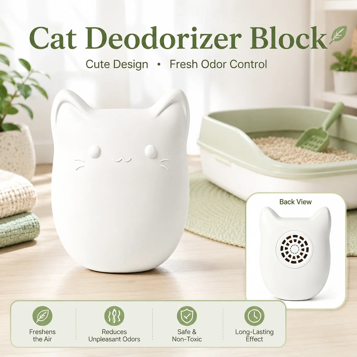 Rechargeable Cat Shaped Pet Odor Eliminator Deodorizer For Cat Litter Box