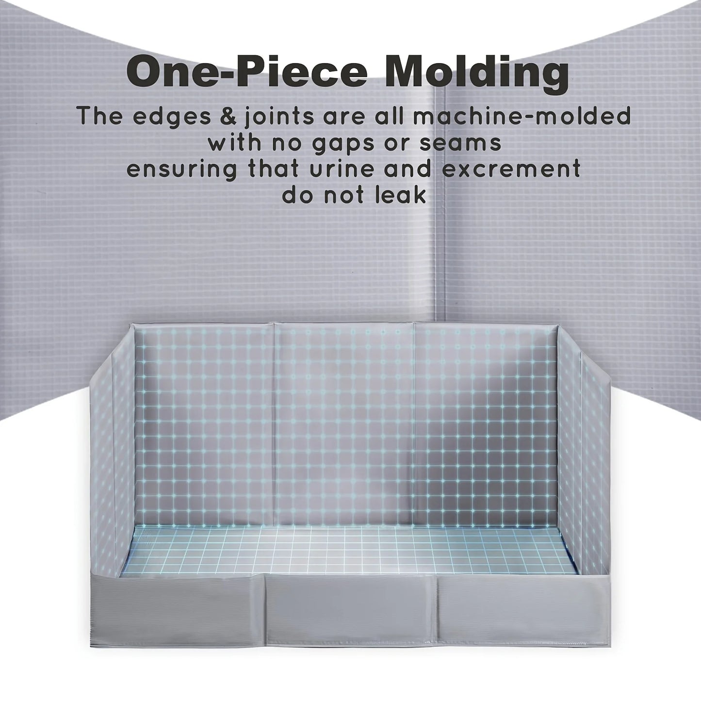 Foldable Odor Free Dog Litter Box With Pee Pad Holder