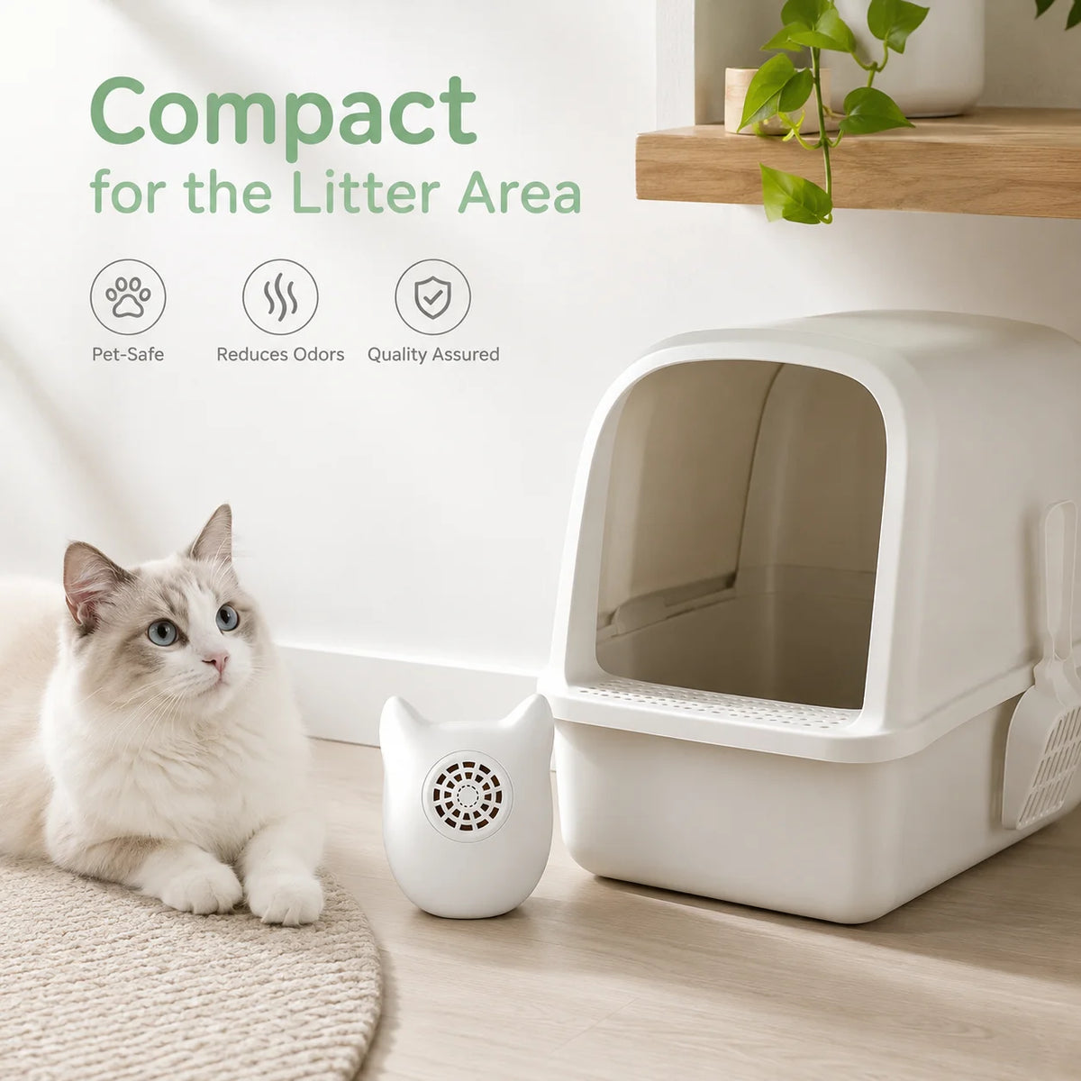 Rechargeable Cat Shaped Pet Odor Eliminator Deodorizer For Cat Litter Box