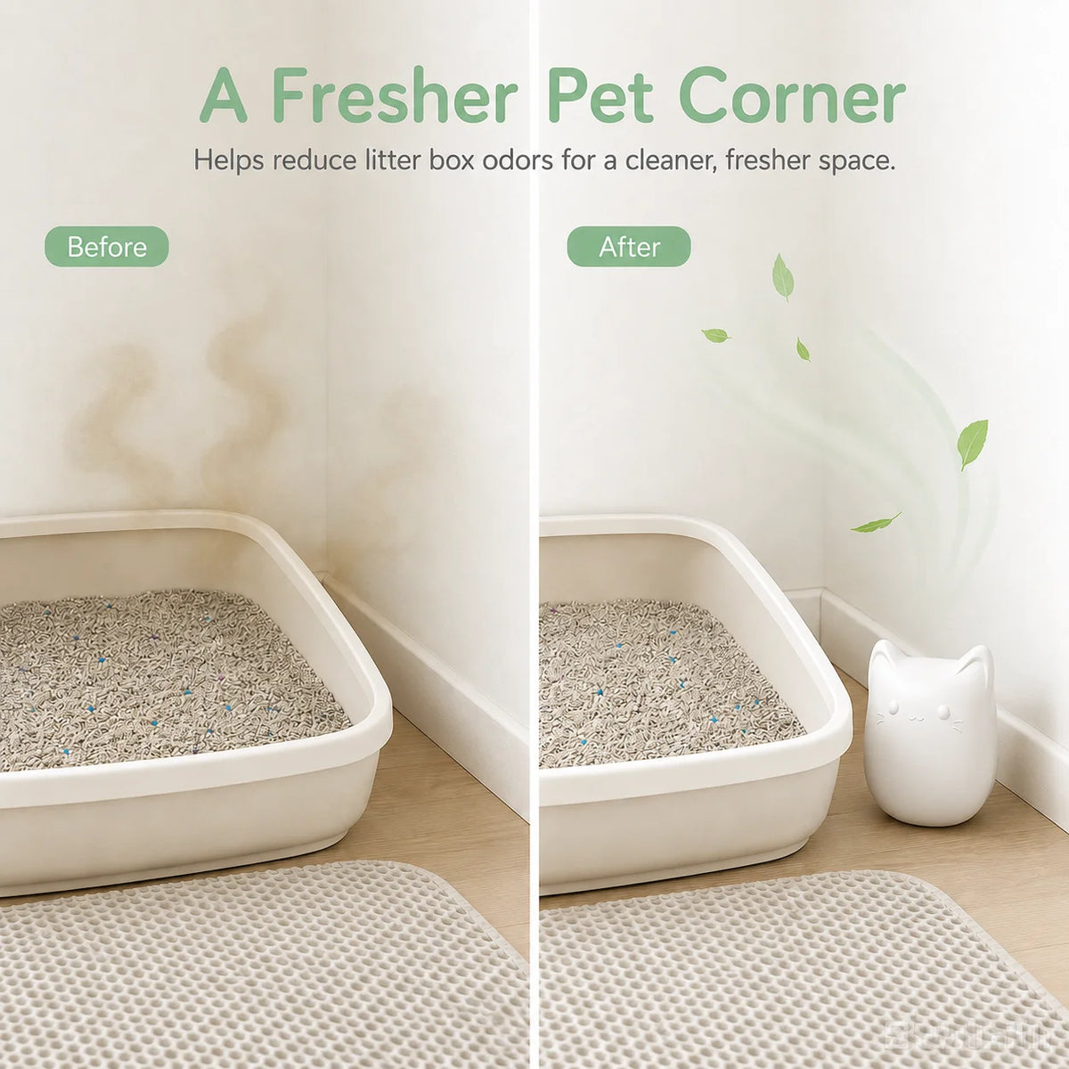 Rechargeable Cat Shaped Pet Odor Eliminator Deodorizer For Cat Litter Box