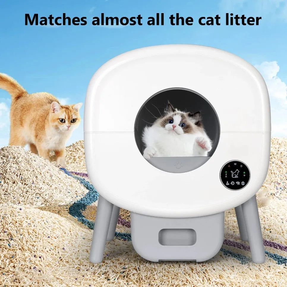 Self Cleaning Cat Litter Box With App Control And Protection