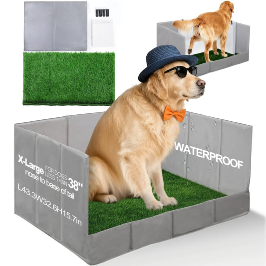 Foldable Odor Free Dog Litter Box With Pee Pad Holder