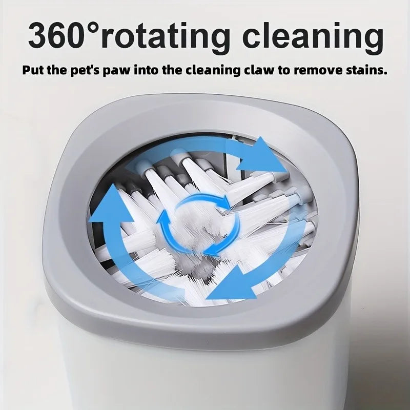 Portable Dog Paw Washer Cup With Silicone Brush