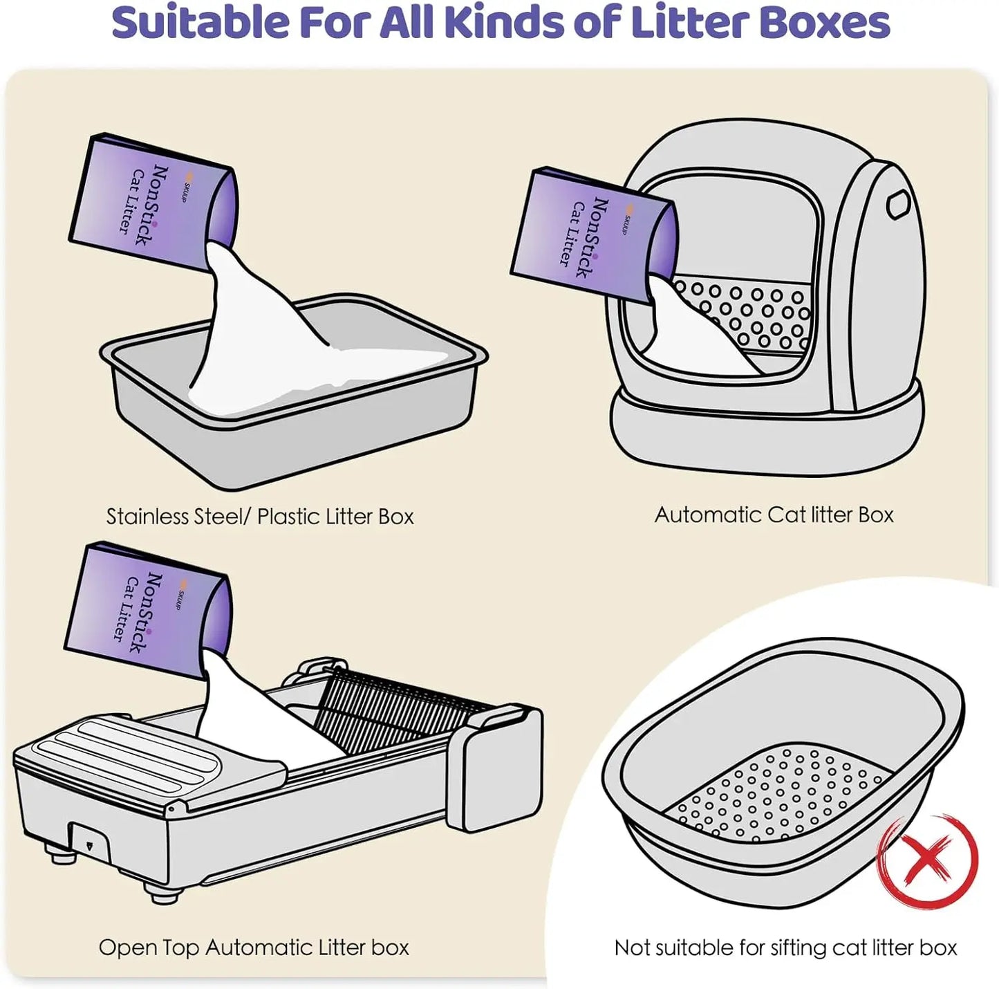 Non-Stick Cassava Cat Litter For Robotail Automatic Litter Box C32