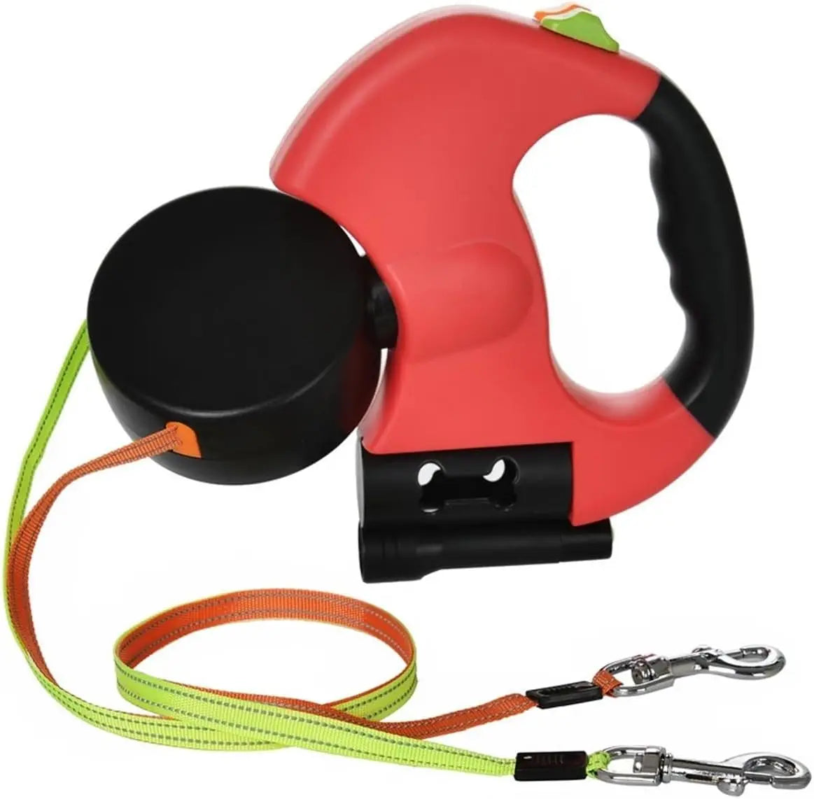 Double Ended Dog Leash Dual Head Nylon With Flashlight