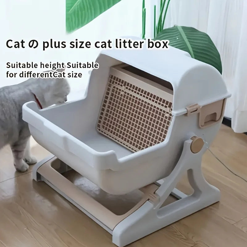 Lazy Cat Litter Box No Scoop Odor Proof Leak Proof