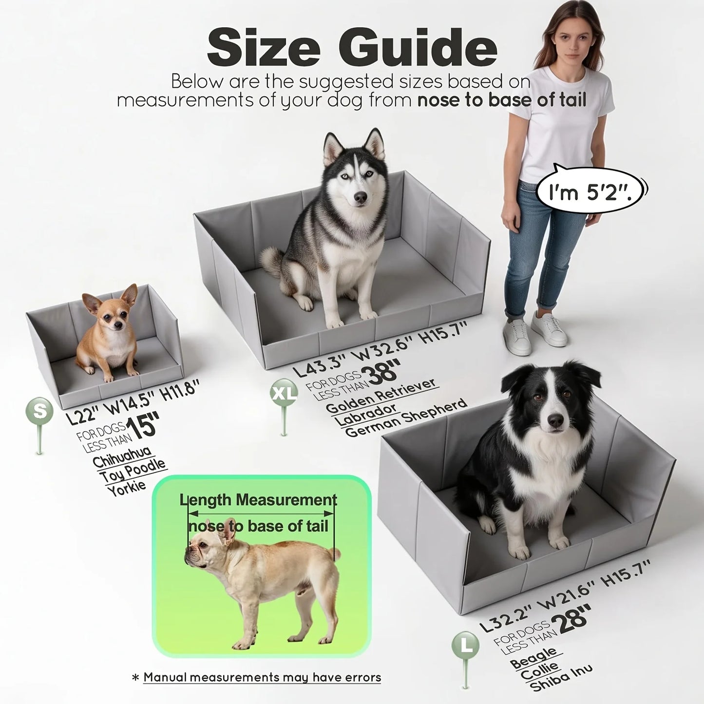 Foldable Odor Free Dog Litter Box With Pee Pad Holder