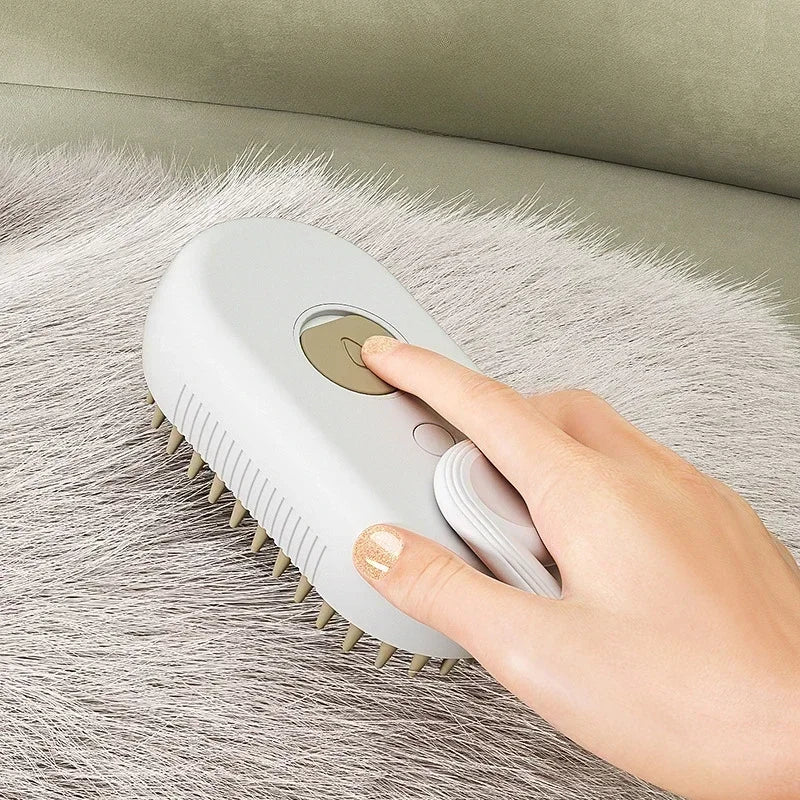 Cat Dog Steam Brush 3 In 1 Massaging Grooming Comb