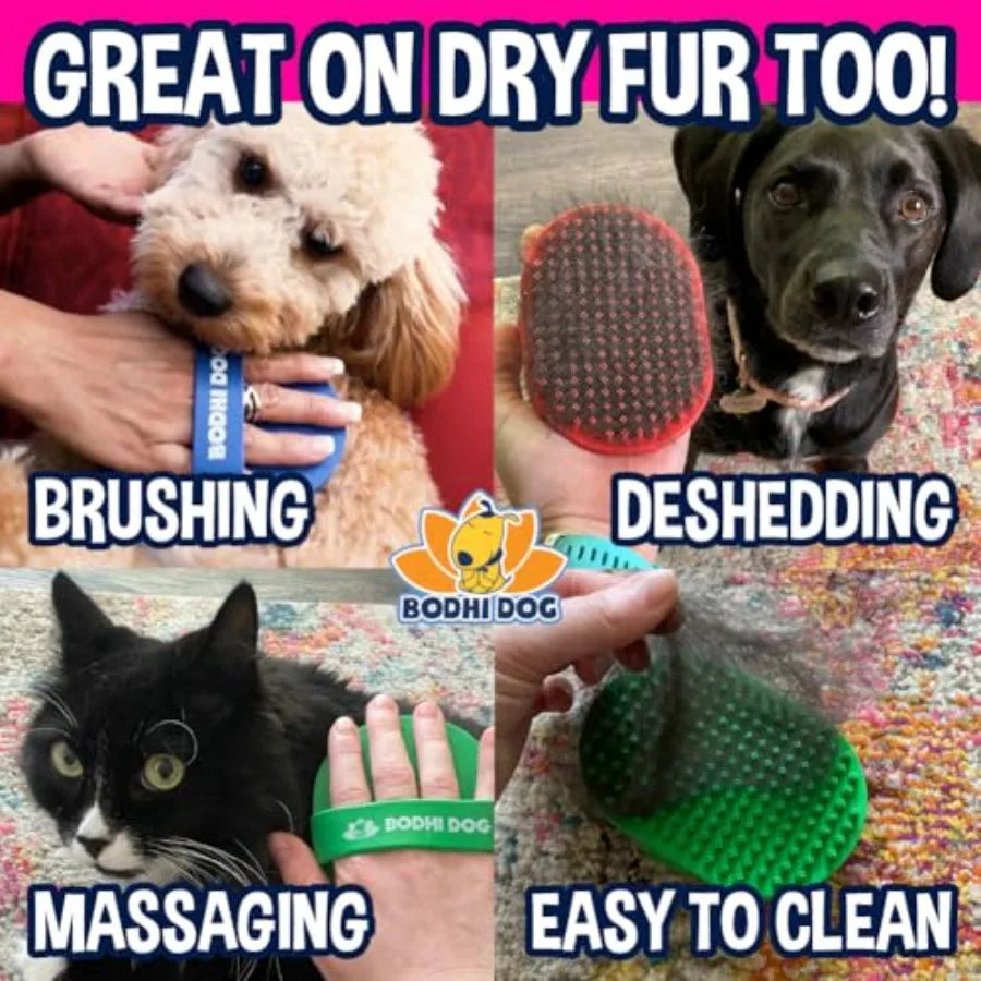 Premium Stainless Steel Pet Grooming And Shampoo Brush