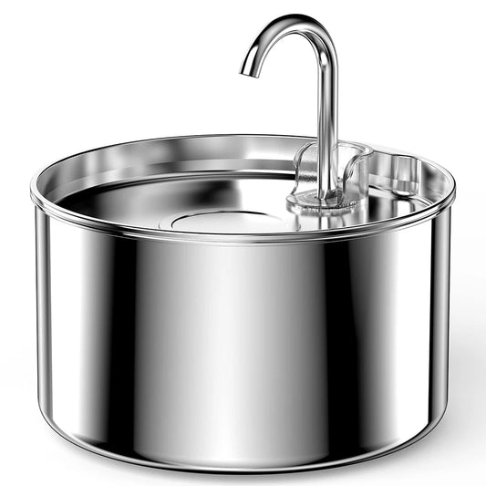 Stainless Steel Cat Water Fountain With Water Level Window