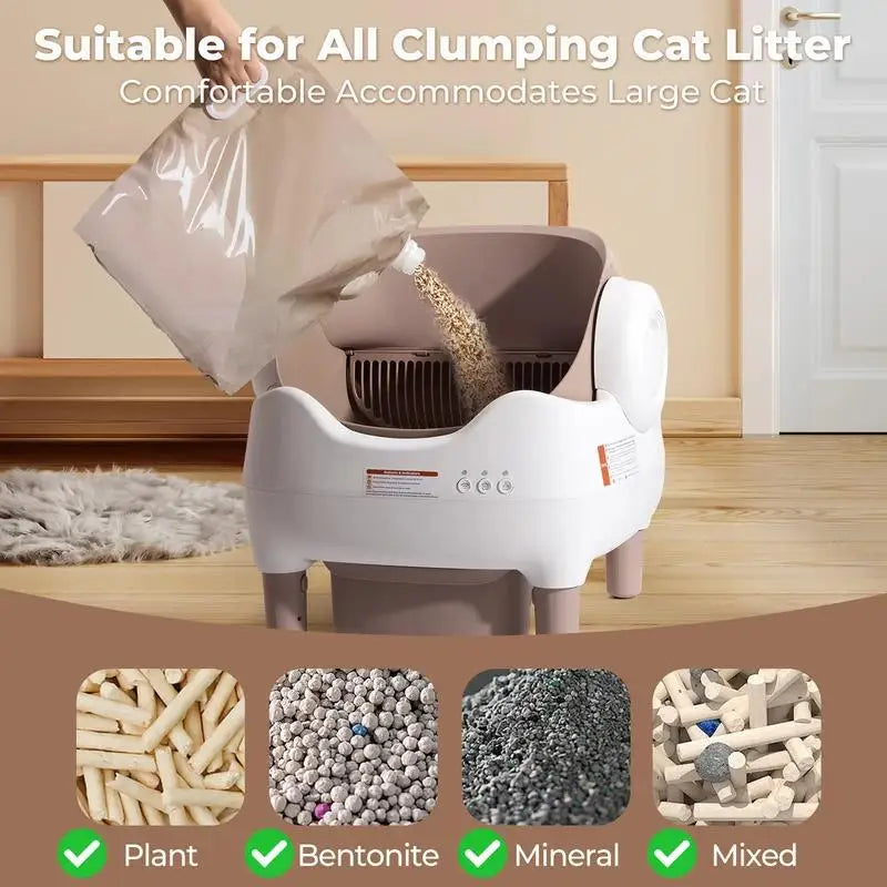 NestPawly Self Cleaning Automatic Cat Litter Box With App Control