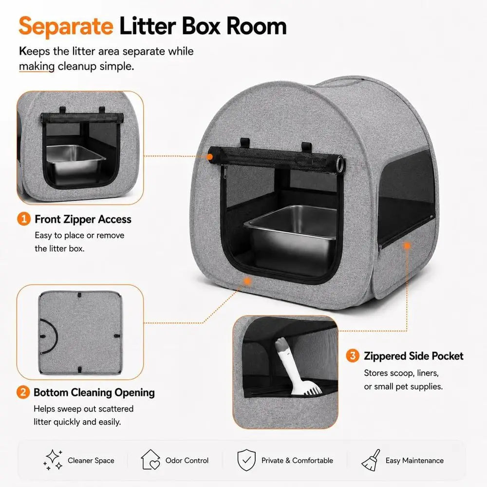 Gray Cat Playpen For Indoor And Outdoor Use Pet Enclosure