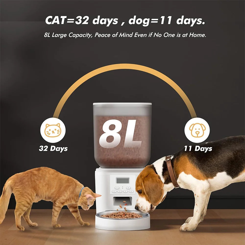 Nityers Automatic Cat Feeder With Timed Dispenser And Voice Recorder