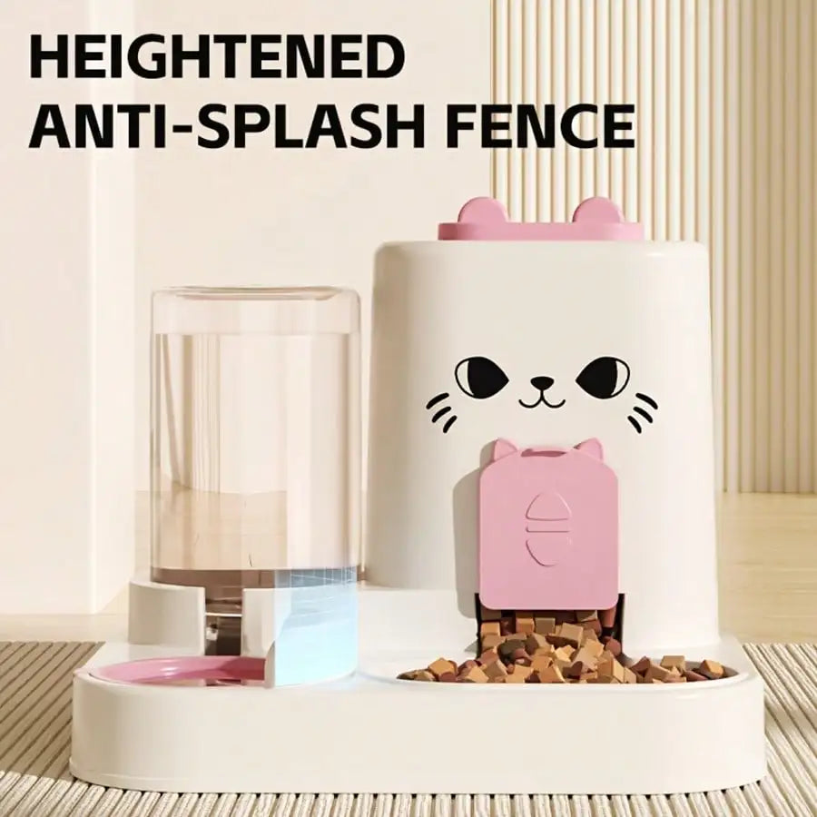 2-In-1 Cat Food And Water Dispenser All-In-One Auto Feeder