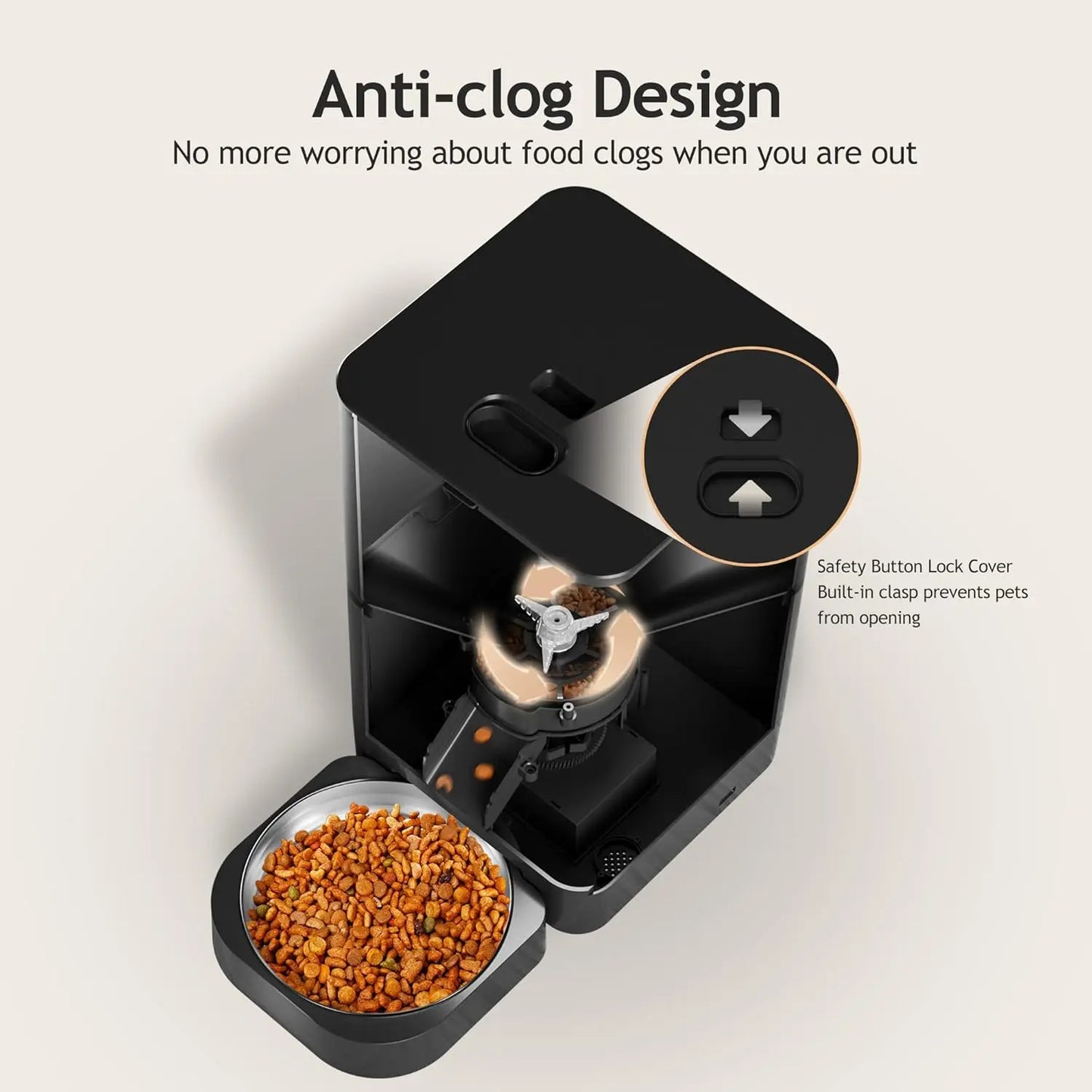 Automatic Cat Feeder With Timer For 4 Meals Per Day