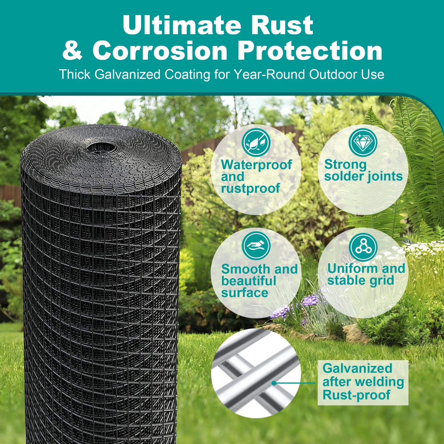 PVC Wire Mesh Hardware Cloth for Poultry and Pet Enclosures