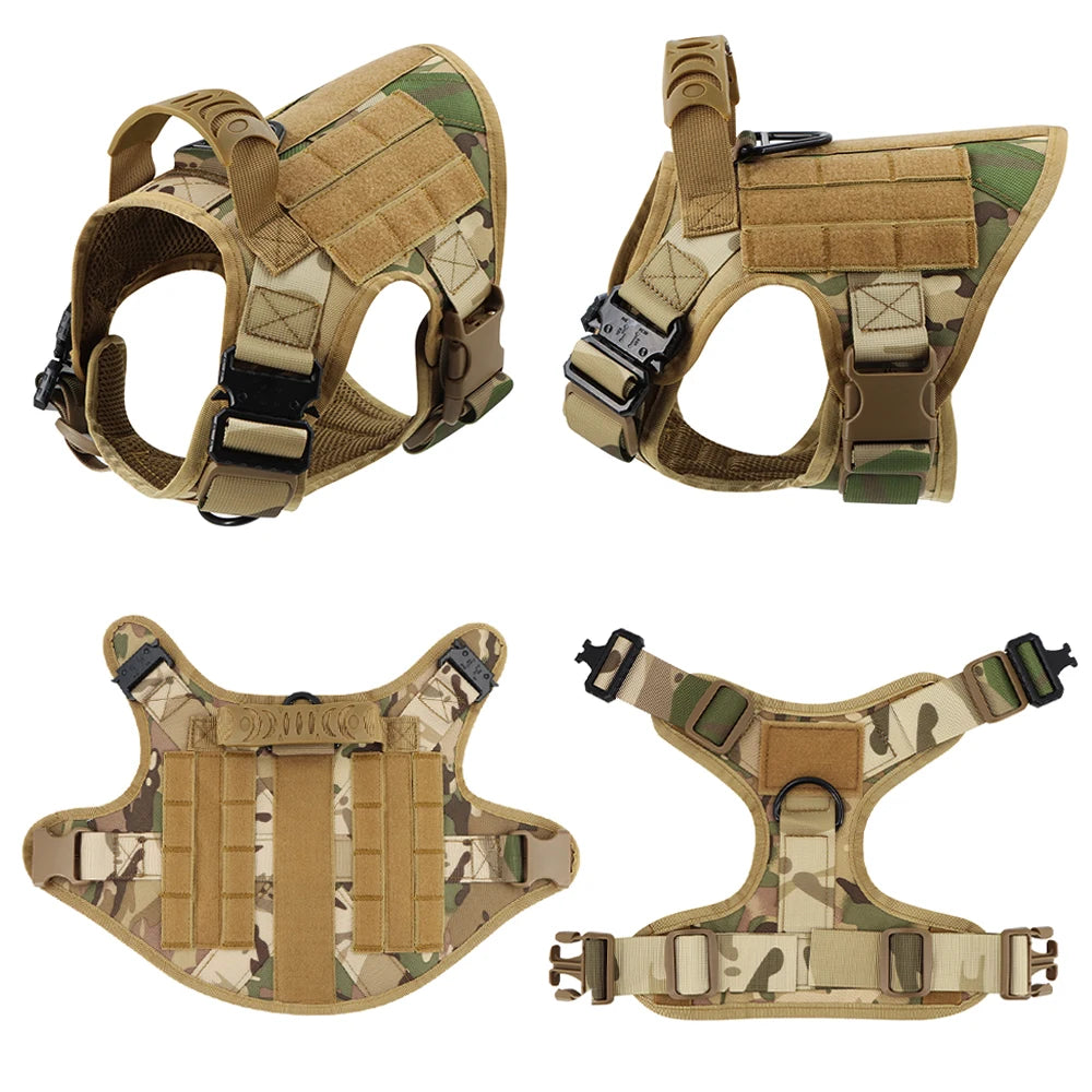 Tactical Dog Harness Leash Set For Large Dogs Training Malinois