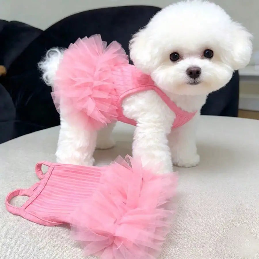 Elegant Pet Dog Tutu Dress For Festive Parties And Special Occasions