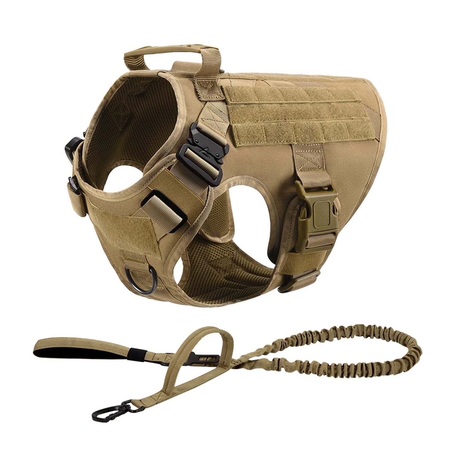 Tactical Dog Harness With Molle Pouches For Medium To Large Dogs